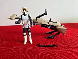 Star Wars ROTJ Speeder Bike 1983 Kenner with Imperial Scout included - Picture 1 of 11