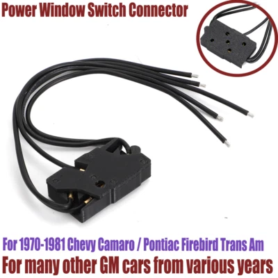 Power Window Switch Connector Repair Pigtail For 1970-81 Pontiac Firebird Camaro - Image 1 of 4