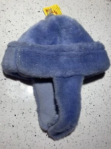TOBY Infant Baby Girls Winter Warm Fur Pom Pom Beanie Hat Cap with Flap - Picture 1 of 5