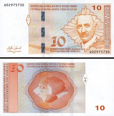 Bosnia and Herzogovina 10 Maraka 2017, UNC, P-81b - Image 1 of 3