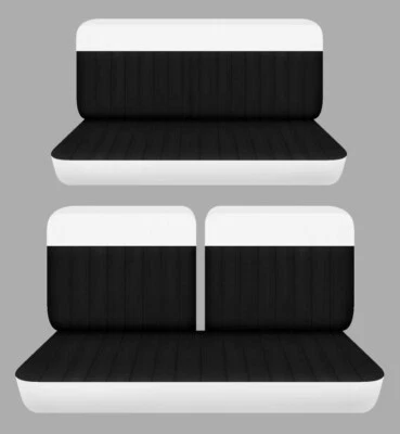 Fits 1955 Dodge custom royal lancer 2dr Front 50/50 top & solid rear seat covers - Image 1 of 2