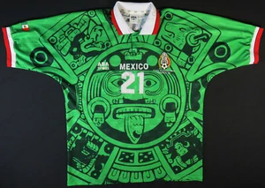 Copa Mundial de México 1998 Selección Nacional Juego Usada Partido Camiseta #21 J. Arellano - Imagen 1 de 7