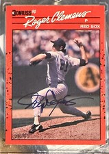 1990 DONRUSS ROGER CLEMENS AUTO ON CARD /10 RECOLLECTION COLLECTION RED SOX