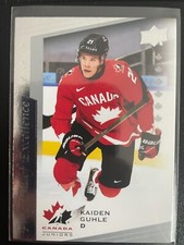 Kaiden Guhle 2021 UD Team Canada Juniors Program of Excellence RC Card #108