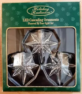 LED Cascading Ornaments Light Strand Set of 3 Powered By Your Christmas Lights - Picture 1 of 3