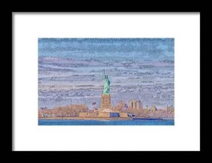 A.I. Collection Liberty of Statue, NYC - Framed Print - Picture 1 of 32