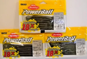 Lot of 3 BERKLEY POWERBAIT 7" POWER WORM - choose color - Picture 1 of 6