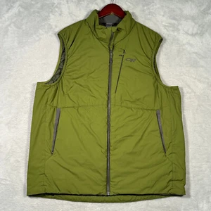 Outdoor Research Vest Mens XXL Green Refuge Air Full Zip Puffer Pockets Hiking - Picture 1 of 11
