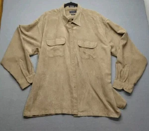 Van Heusen Soft Suede Long Sleeve Button Down Men's Shirt Size XXL 18To 18.5 - Picture 1 of 4