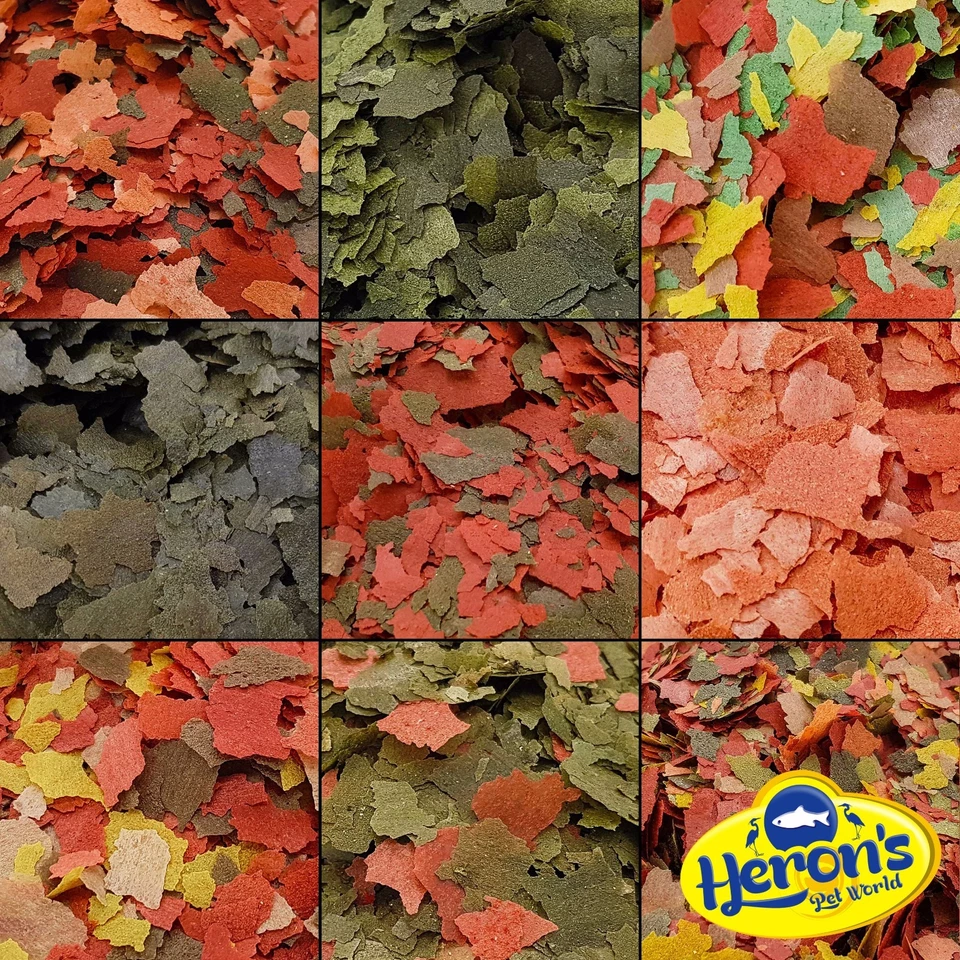 HERONS Multi Vitamin Tropical Fish Food Flakes SPIRULINA MALAWI GOLDFISH COLOUR  - Image 1 of 1