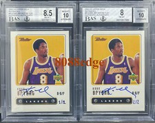 (2) 2002-03 UD ULTIMATE RETRO BUYBACK AUTO: KOBE BRYANT 1/1 LOT BGS AUTOGRAPH 10