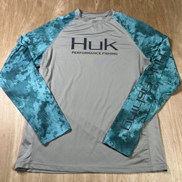Huk Gray Fishing T-Shirts for sale