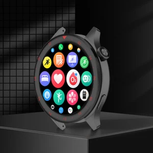Metal Bezel Ring Tempered Glass Film for Xiaomi Watch S4/S3(Black And Red) - Zdjęcie 1 z 8