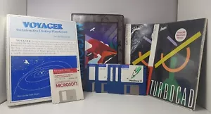Vintage Apple Macintosh Voyager TurboCad Micromind MacDraw Works Retro Floppy - Picture 1 of 5