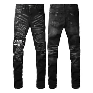 AMIRI Men's High-end Fashion Slim Denim Men Brand Hot Fit Pants Size (28-40) N2 - Picture 1 of 6