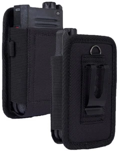 Noir Toile Étui Pochette Clip Ceinture Harnais pour Siyata SD7, Rapid Radios - Photo 1 sur 8