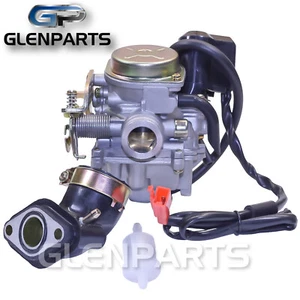 Carburetor and Air Intake Manifold for GY6 50cc-110cc 18mm Keihin CVK ABM 139QMB - Bild 1 von 8