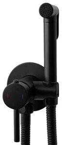 Bidet Sprayer Mixer Tap Black Expendable Handle 1.2m Hose - Picture 1 of 6