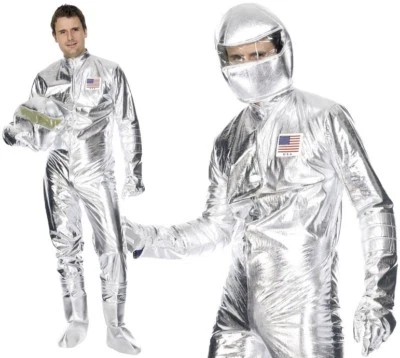Para Hombres Spaceman Astronauta Elegante Vestido Disfraz Traje Espacial Conjunto Nuevo por Smiffys Foto 1 de 4