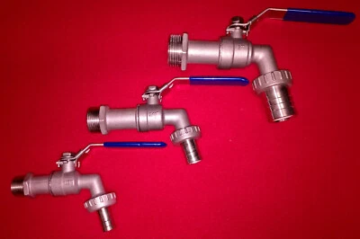 Auslaufhahn Edelstahl Kugelauslaufhahn Kugelhahn  Wasserhahn Garten Absperrhahn - Bild 1 von 4