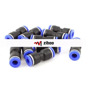 10pcs 2 Way Straight Push In Pneumatic Union Quick Release 6mm Tube Fittings✦Kd - Picture 1 of 3