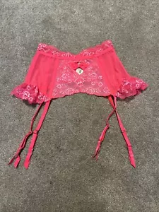 NEU Victoria's Secret Strumpfbandgürtel klein rosa mit Bling & Spitze - Bild 1 von 8