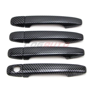 For Toyota Sienna 2011-20 Door Handle Cover Protector Trim Carbon Fiber Look ABS - Picture 1 of 6