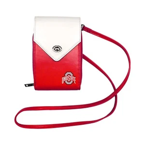 OHIO STATE BUCKEYES HOME FIELD PURSE CROSS-BODY ORGANIZER w/ ZIPPER POCKET - Picture 1 of 2