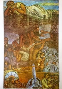 SELTENE KOLUMBIEN VINTAGE KUNSTPLATTE SIGNIERT LITHOGRAPHIE PEDRO NEL GOMEZ WANDMALEREI - Bild 1 von 4