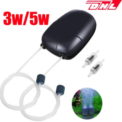 API Aquarium Sauerstoffpumpe set leise Aquarium Luftpumpe Sauerstoff Luftpumpe 3W-5W