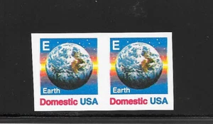 IMPERFORATE ERROR Coil Pair Scott #2279a, (25c) "E" Rate Earth, MNH, Cat $60 - Picture 1 of 1