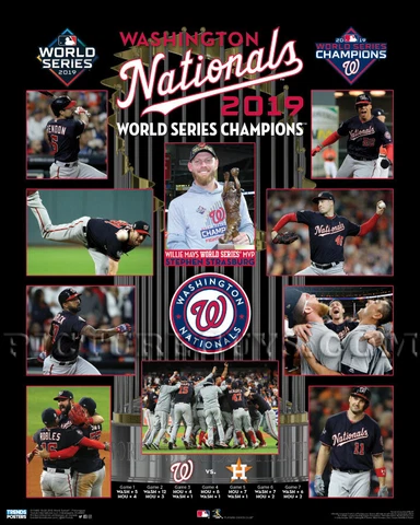 Washington Nationals 2019 World Series Championship Picture Plaque Cover