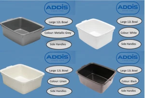 Addis Plastic Butler Large Rectangular Bowl, Various Colours 12.5 Litre - Picture 1 of 9