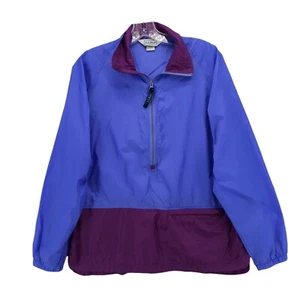 LL Bean Women's Nylon Windbreaker Pullover Ultra Light Colorblock Size SMALL - Picture 1 of 8