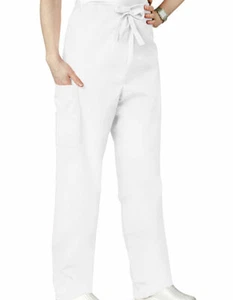 Adar Uniformen Scrub Hose Unterteil weiß Petite Style 504 Kordelzug Taille Tasche - Bild 1 von 9