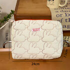 Rabbit Quilted Cotton Flip Cosmetic Bag Cases Lady Makeup Pouch Travel Organi Wf