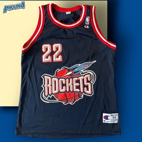 Houston Rockets 1990s #22 Clyde Drexler Champion basketball shirt jersey NBA 44 Cover