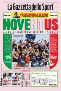 GAZZETTA DELLO SPORT 27/07/2020 JUVENTUS CAMPIONE D'ITALIA SCUDETTO N°38 JUVE 9 - Picture 1 of 1