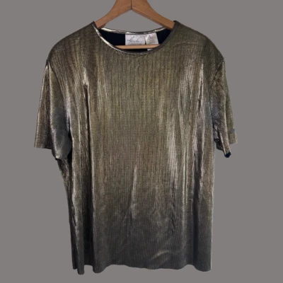 Vintage 1980s Kathy Lee Gold Shirt - Image 1 of 4