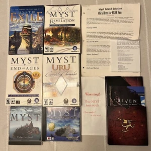 MYST Lot 1-5 W/ Riven - Complete Set In Box PC Games Bundle - Picture 1 of 24