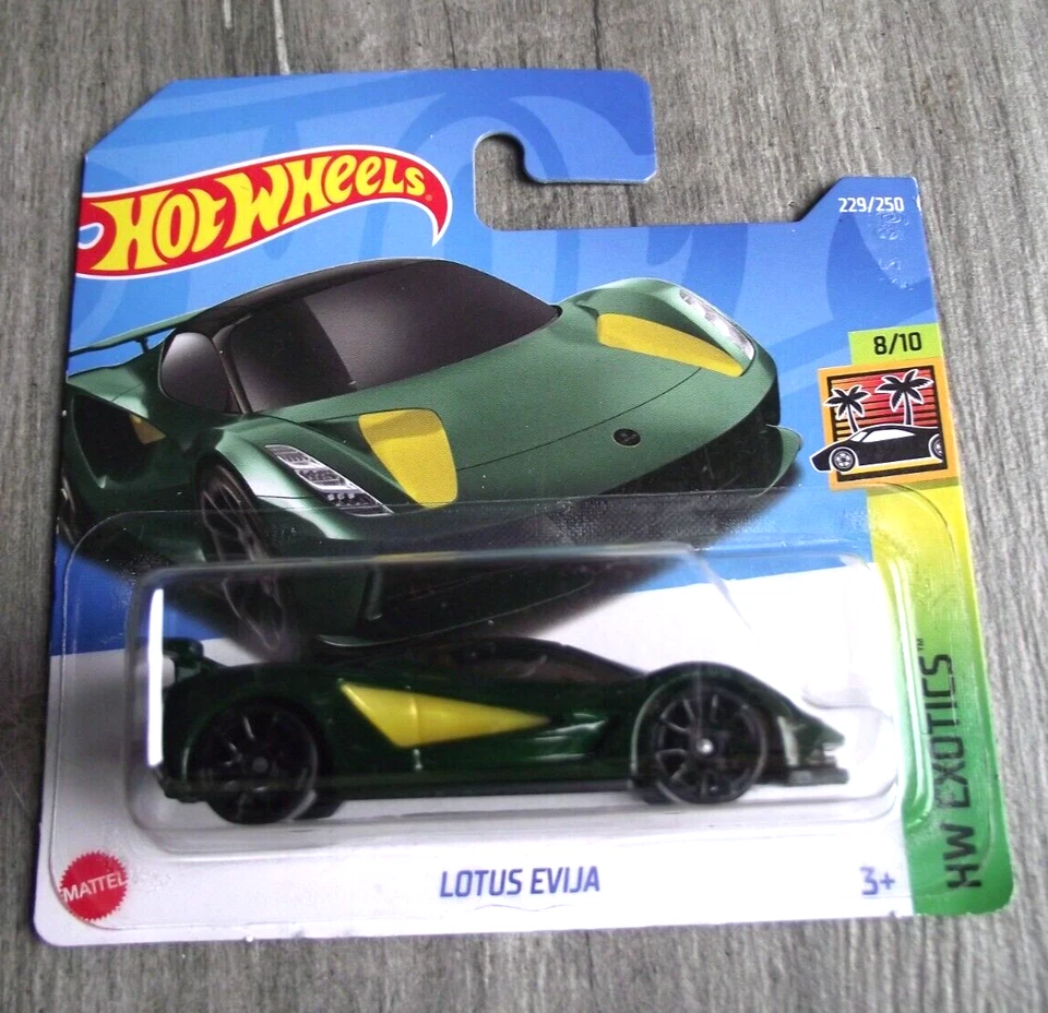 HOT WHEELS LOTUS EVIJA GREEN HW EXOTICS 2022 NEW ON CARD - Image 1 of 1