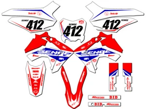2013-2018 CRF 125 BINARY Red Senge Graphics Kit Compatible with Honda - Picture 1 of 10