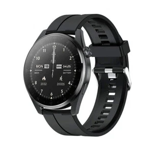 Waterproof Silicone Smartwatch With Colour Display - Black - Picture 1 of 13