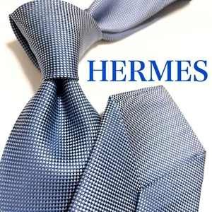 Excellent Condition Hermes Tie High Brand Solid Tie Plain Glossy Rare Business - Picture 1 of 5