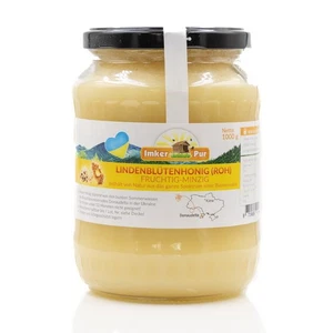 Lindenhonig (roh) von ImkerPur, 1 kg, ungefiltert, nicht erhitzt - Bild 1 von 6