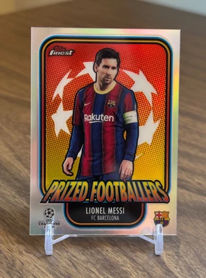 Lionel Messi 2020-21 Topps Finest Chrome UEFA UCL Prized Footballers Refractor - Image 1 of 2