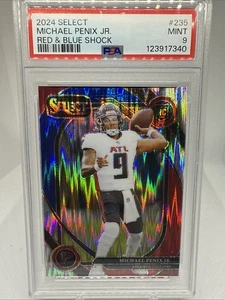 2024 Select Michael Penix Jr RC #235 ROJO Y AZUL SHOCK 🔴PSA 9🔵 ¡Bajo Pop! - Imagen 1 de 2