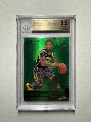 Pierre Jackson 2013-14 Fleer Retro 97-98 Metal Universe PMG Green /10 BGS 9.5 - Image 1 of 2