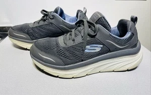 Women Skechers D’Lux Walker Trainers Sneakers Grey Blue Size UK 6 EUR 39 - Picture 1 of 11