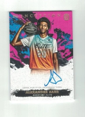 ALEXANDRE SARR 2021-22 Topps Inception Overtime Elite PINK AUTO #84/99 Alex - Image 1 of 2